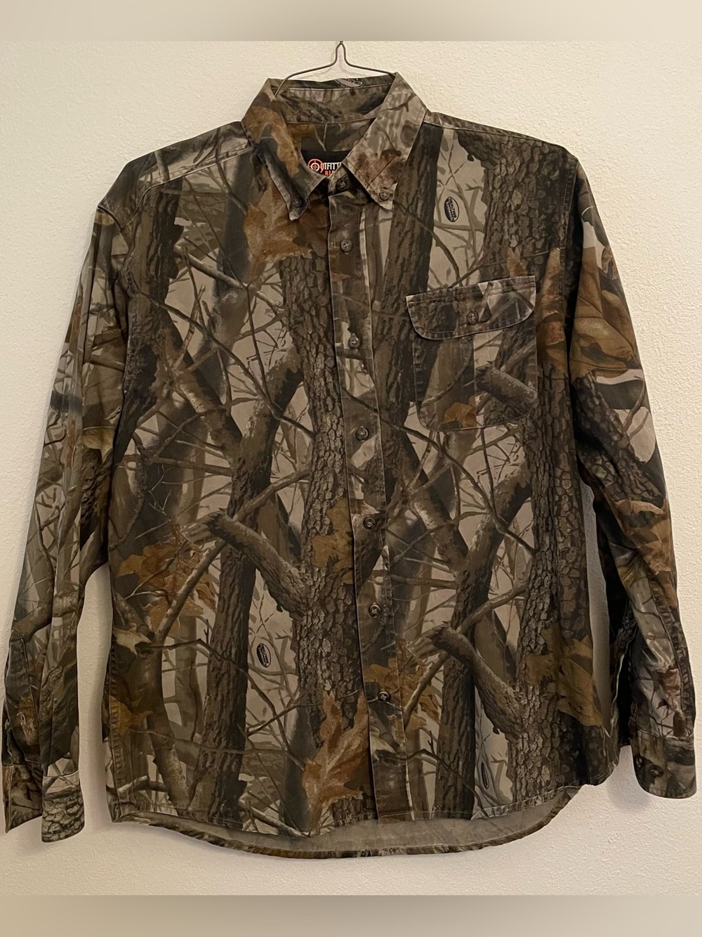 Outfitters Ridge Long Sleeve Button Up Shirt Realtree Hardwoods Camo Men’s M